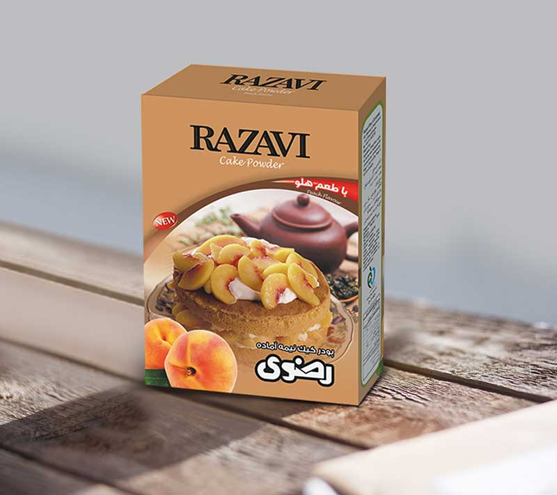 پودر کیک با طعم هلو