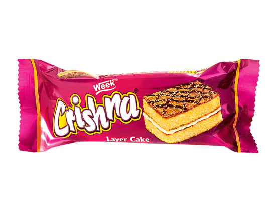 کیک لایه ای کنجدی با کارتن رنگی