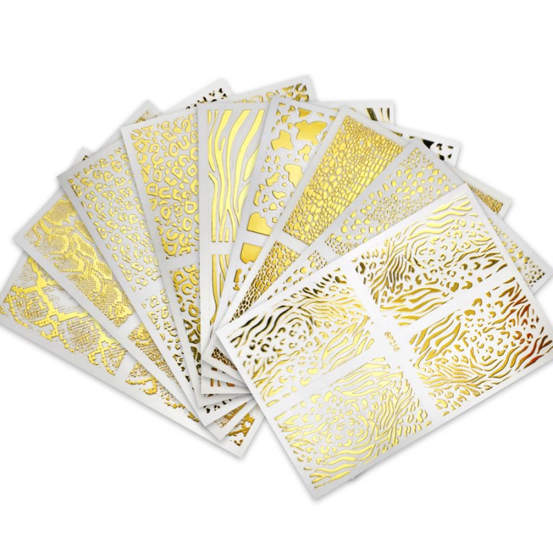 SP210-221 3D Bronzing Nail Sticker