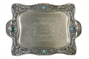 Pewter serving tray design 1