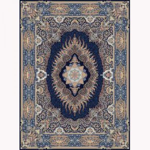 فرش ماشینی درباری کد ۵۱۰۵ سرمه ای