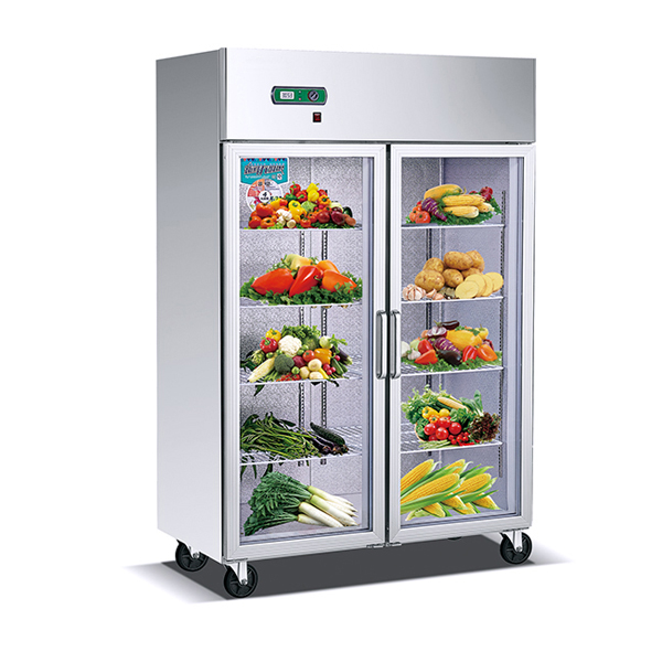 2 Door Stainless Steel Commercial Refrigerator Freezer KD1.0B2T