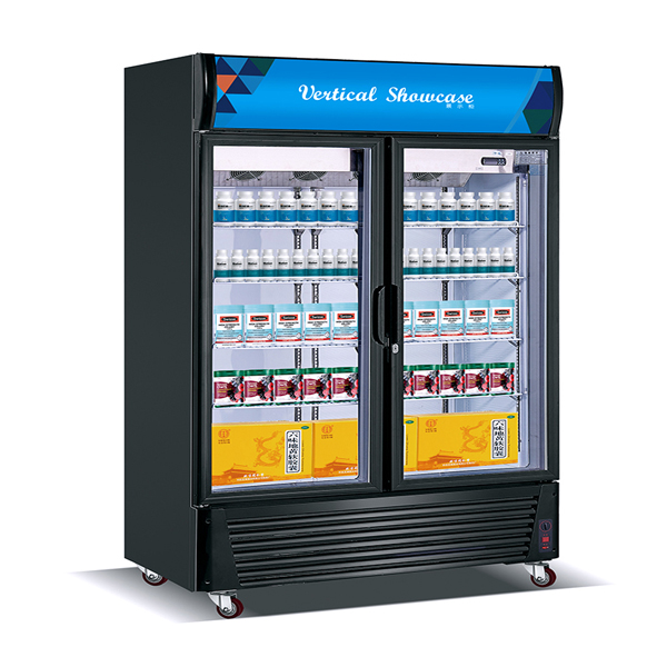 Double Door Luxury Beverage Freezer Display Showcase(LG-780F)