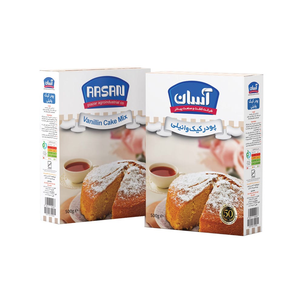 پودر کیک وانیلی آسان