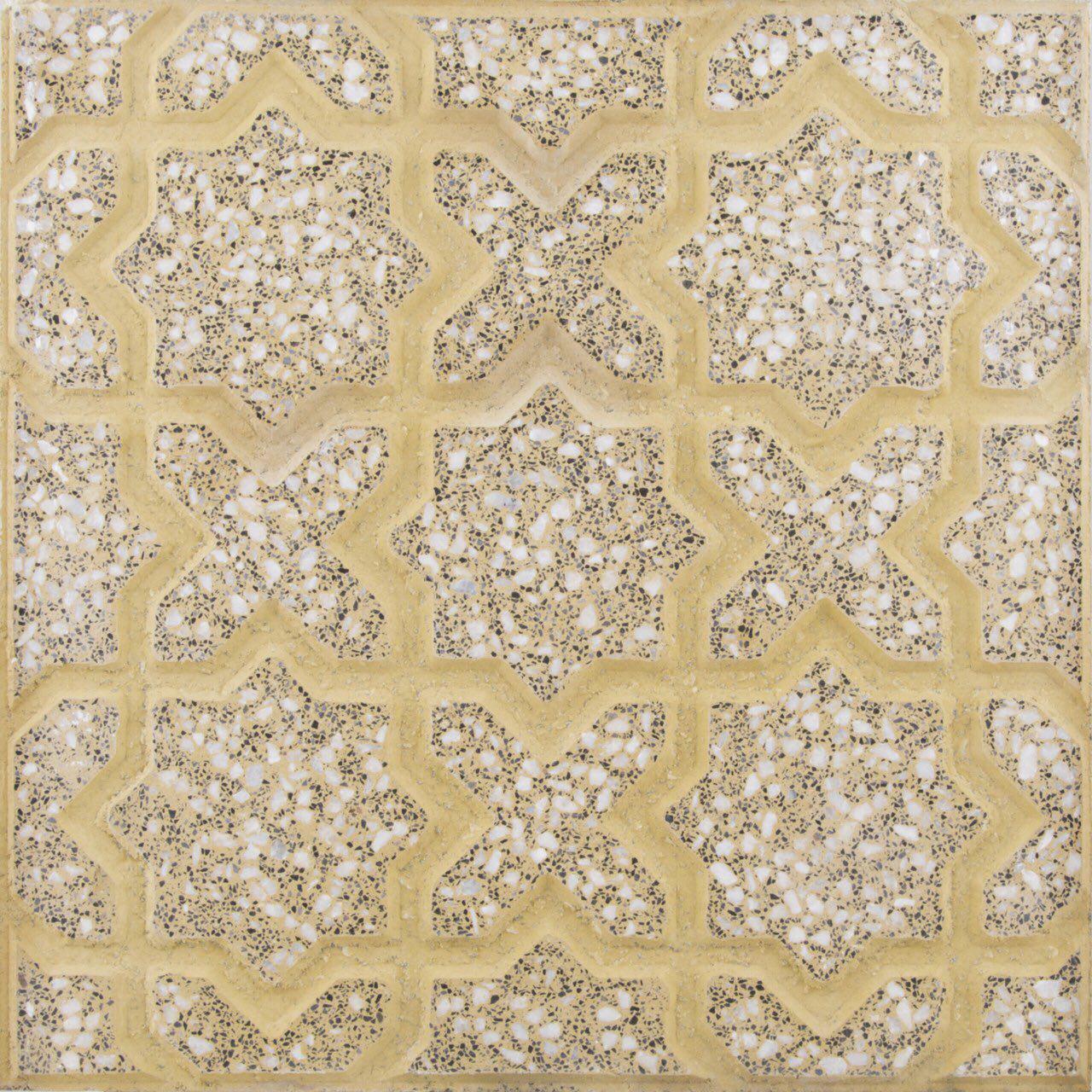 محرابی زرد ابعاد 40*40 ضخامت 3.2cm