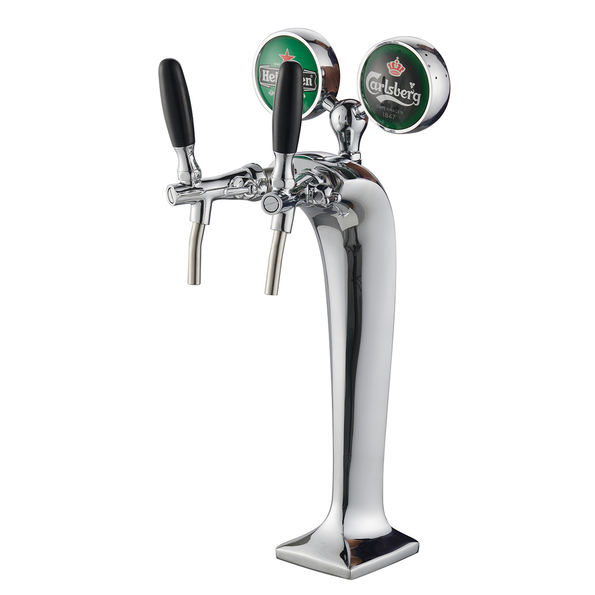 Double headed snake shaped wine column