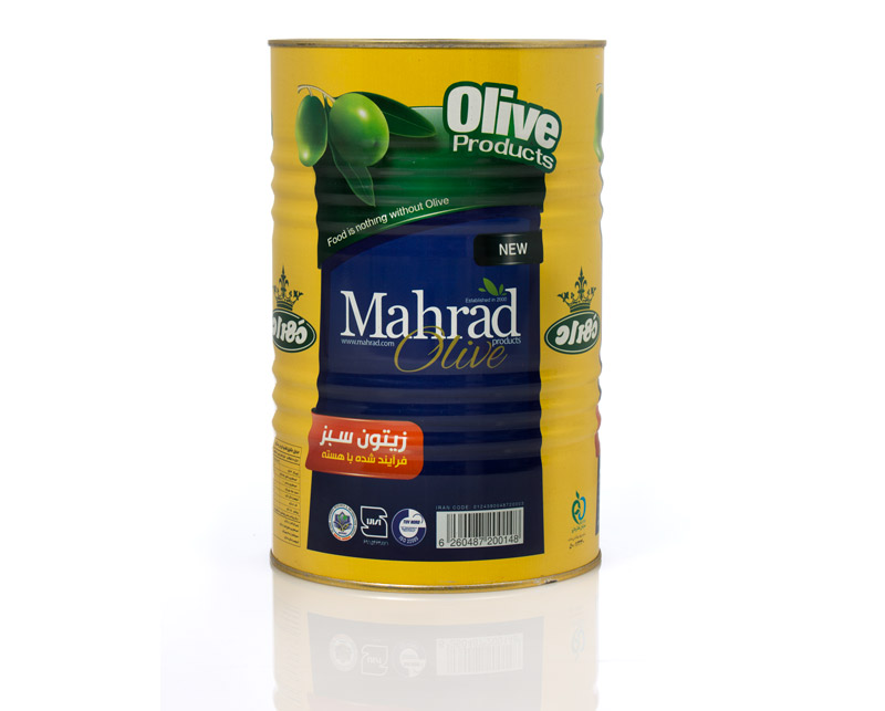 زیتون سبز با هسته حلب ۴.۵ کیلویی ماه راد