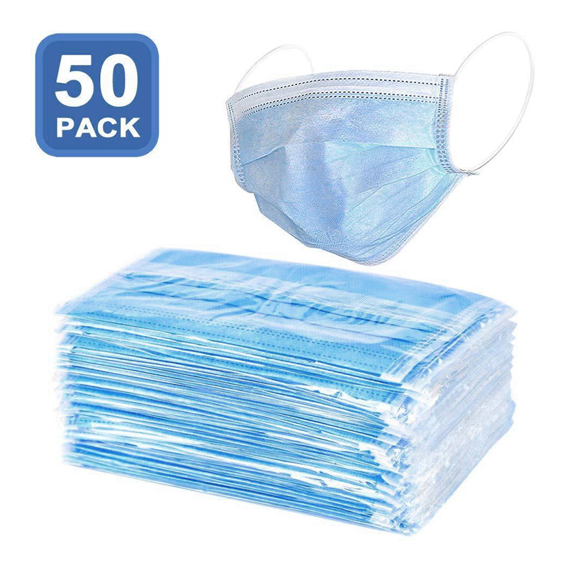 FDA CE Certificated Wholesale 50Pcs Box 3 Ply Medical Face Mask