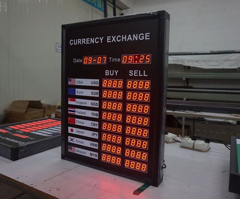 Foreign exchange rate LED board 6578
