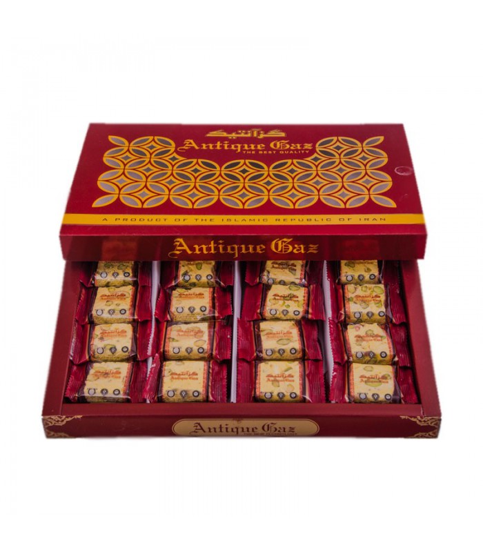 گز لقمه ای 25% مغز پسته زعفرانی