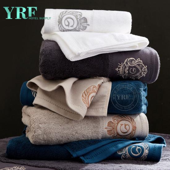 پارچه تری لوکس 100% پنبه سفید با مجموعه حوله اسپا هتل لوگو