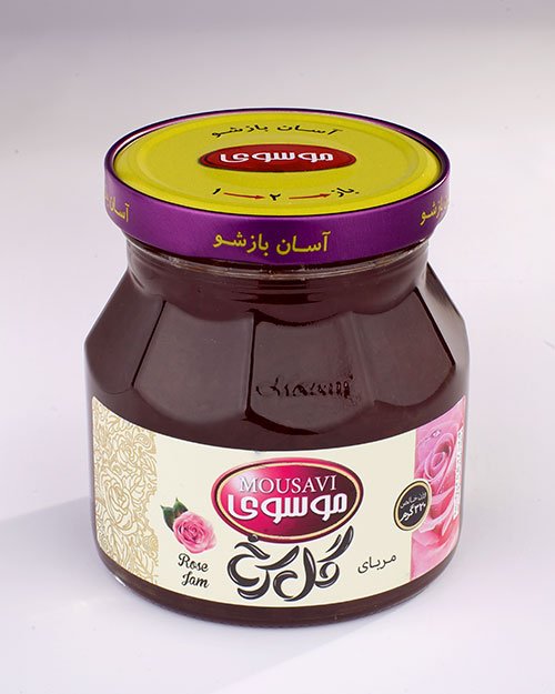 مربای شیشه ای گل سرخ