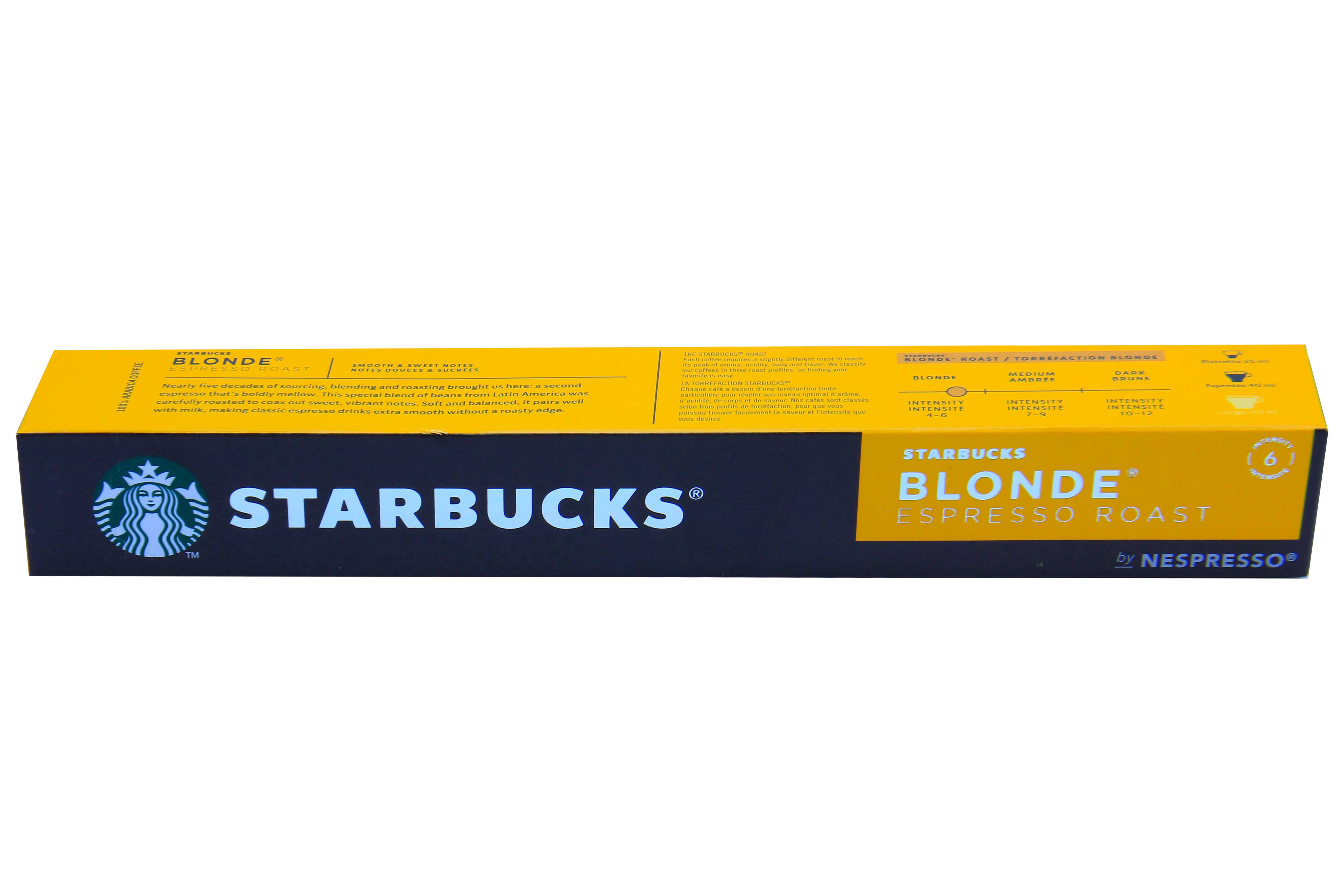 کپسول نسپرسو بلند اسپرسو رست -Starbucks Blonde Espresso Roast capsule