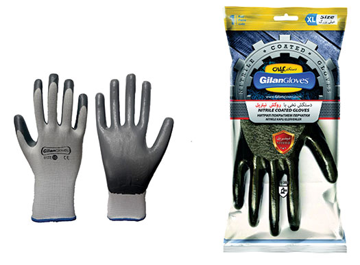 دستکش نخی با روکش نیتریل