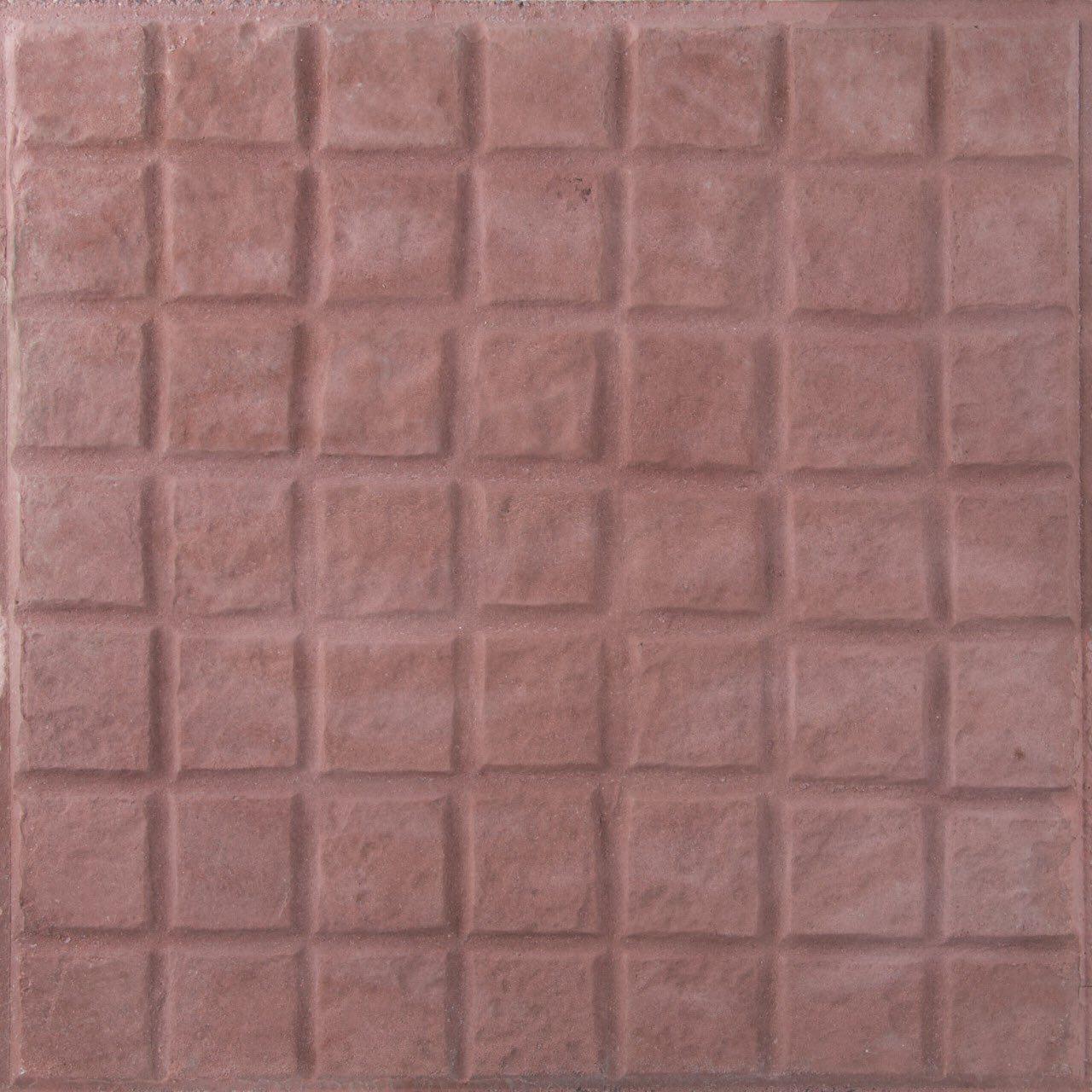 کفپوش بتنی خشتی قرمز ابعاد 40*40 ضخامت 4.0cm & 3.2cm