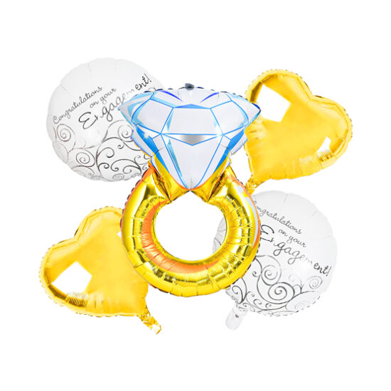 بادکنک فویلی ۵ تکه حلقه