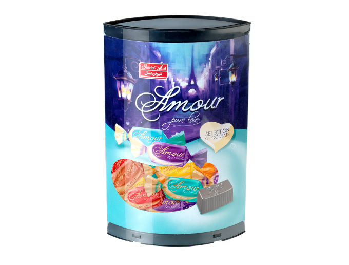 شکلات آمور مخلوط مغزدار دو سرپیج