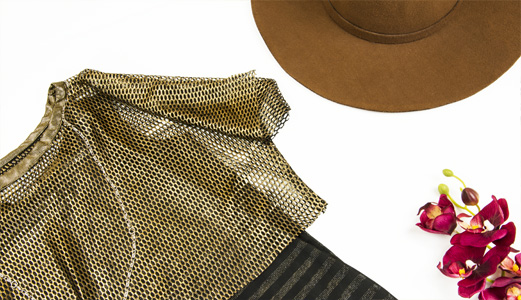 پارچه تور لباسی با فویل های رنگی خاص