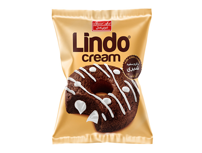 Cocoa donut cake with milk white cream Lindo