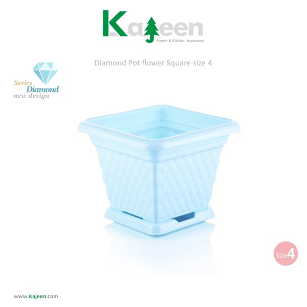 گلدان مربع طرح الماس – سایز 4