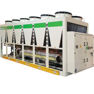 Air-conditioning screw chiller with a capacity of 214 to 1642 kW