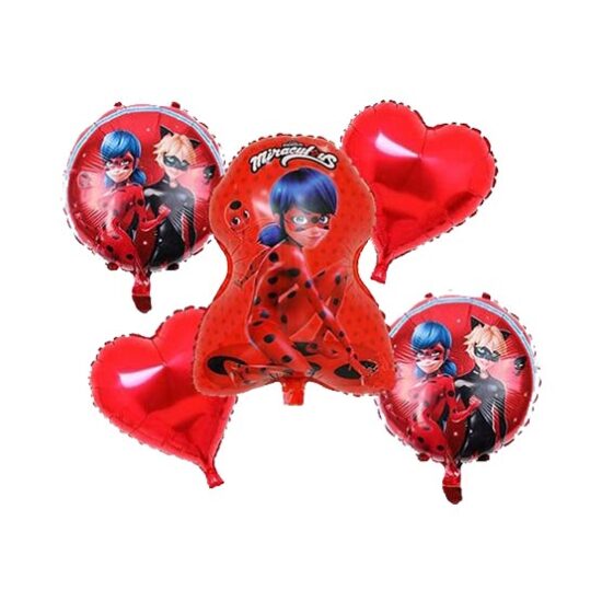 بادکنک فویلی ۵تکه دختر کفشدوزک