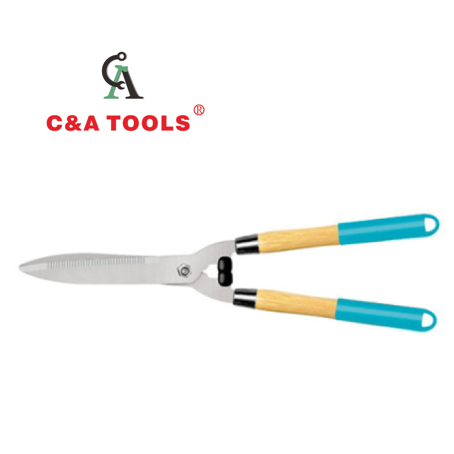 قیچی پرچین دسته چوبی