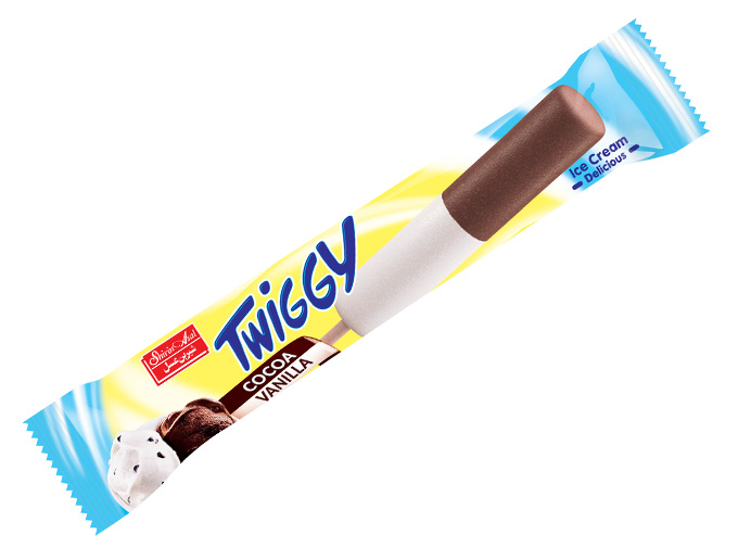 بستنی تویگی شیری وانیل کاکائو