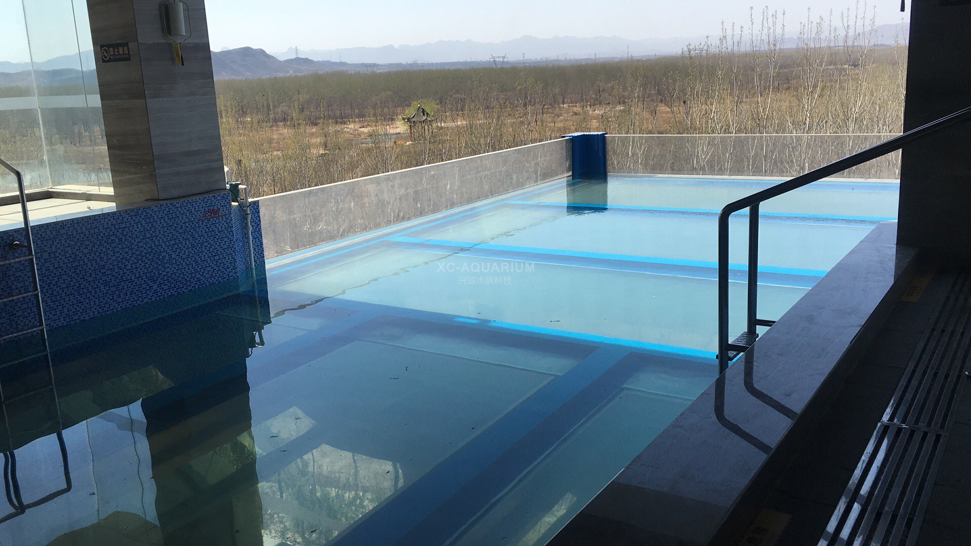 transparent swimming pool project
