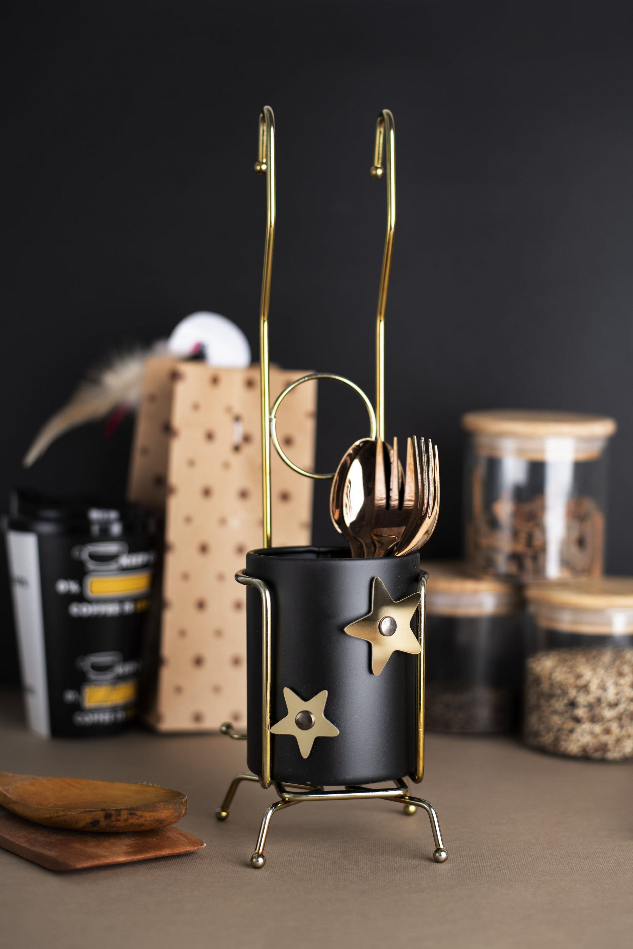 جاقاشقی پایه دار کوچک استیل رنگی گلدار (چایخوری)