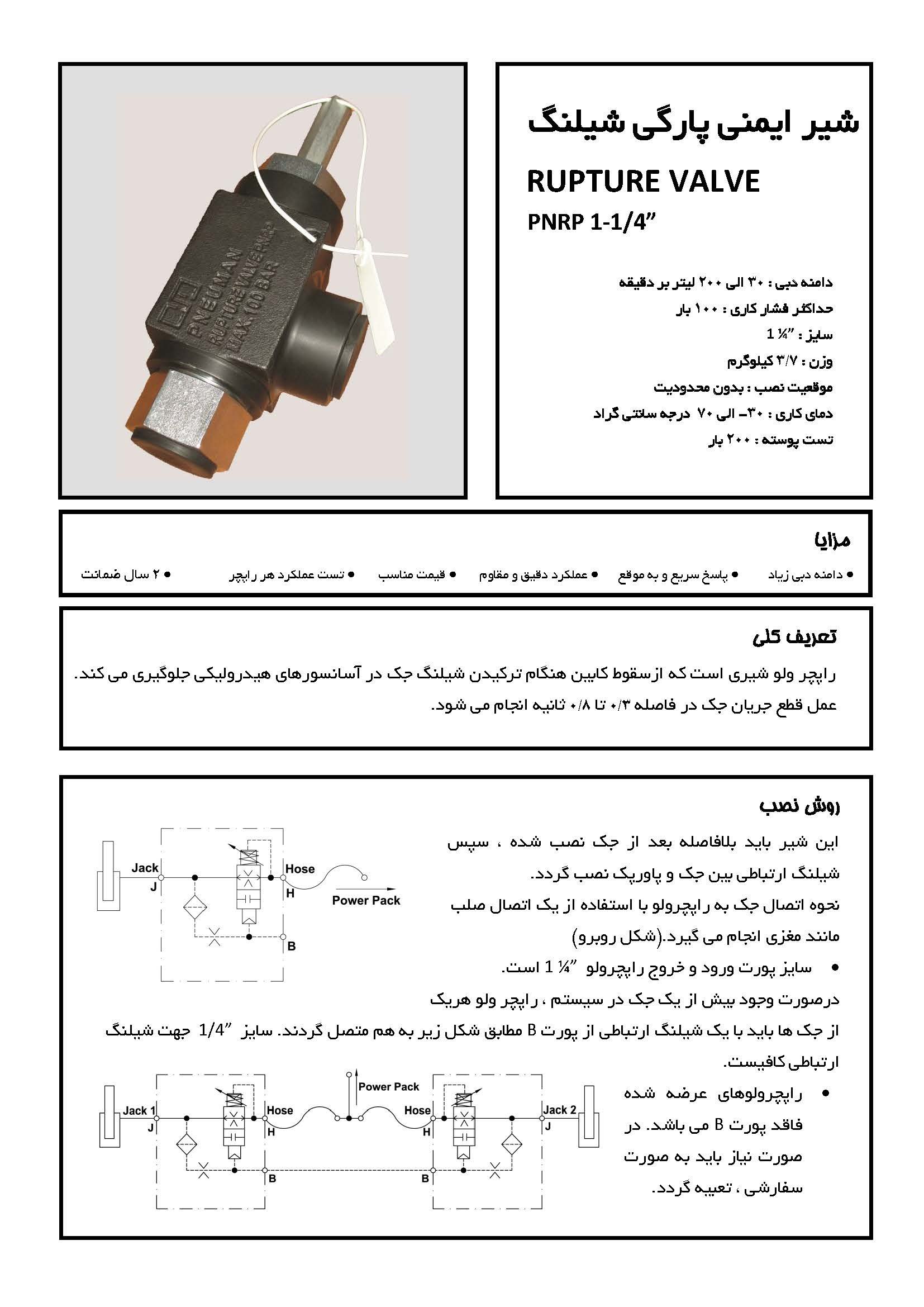 شیر ایمنی پارگی شلنگ