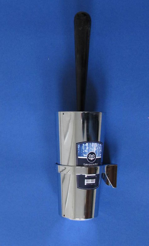 برس توالت لوکس کروم با بست ديواري