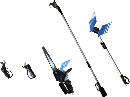 Pneumatic pruning and harvesting equipment and supplies