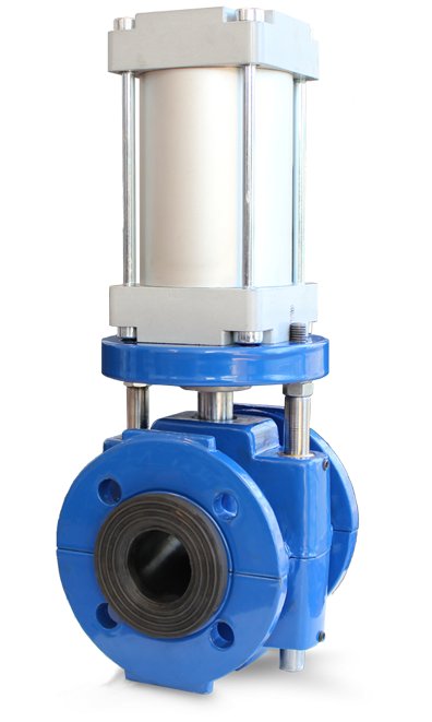 پینچ ولو دو زبانه مجهز به عملگر نیوماتیک