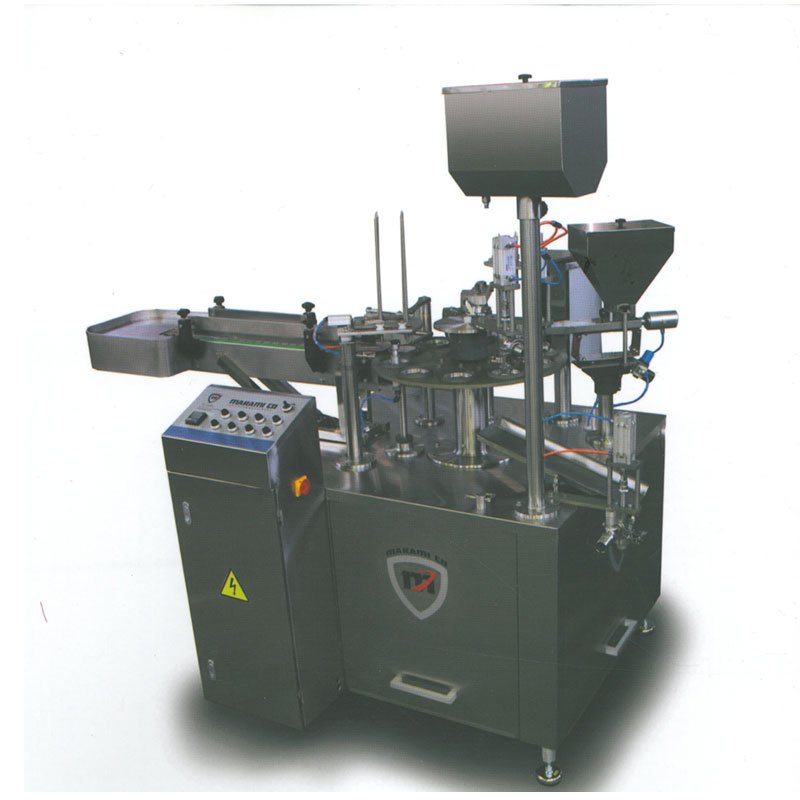 Single nozzle glass filling machine