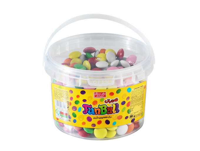 دراژه فان بال شکلاتی با روکش رنگی