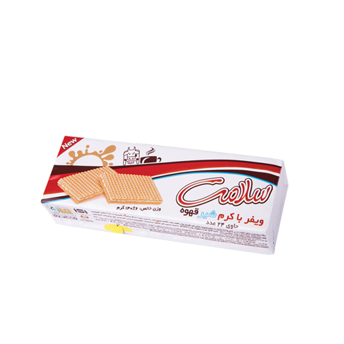 ویفر با کرم شیر قهوه