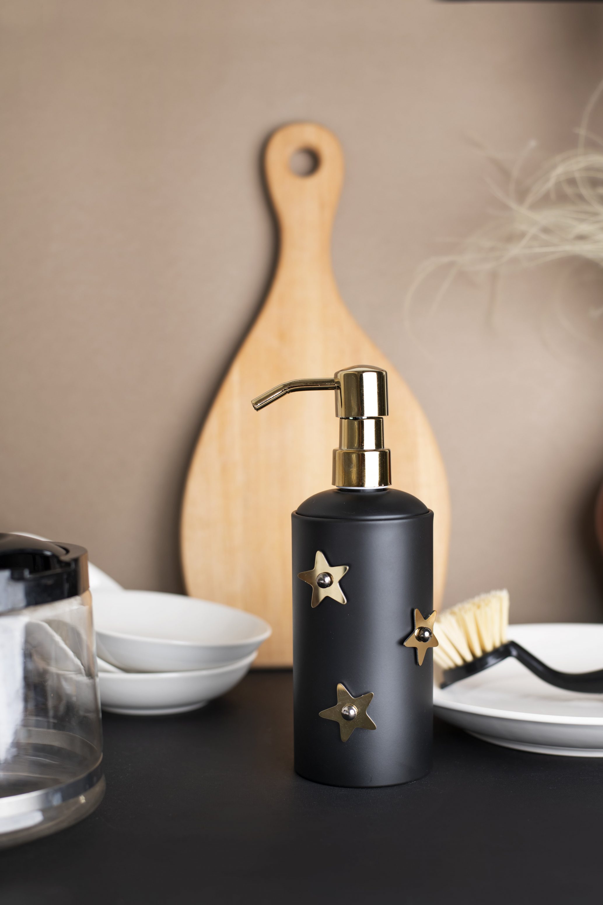 جامایع رومیزی گرد بلند استیل رنگی گلدار