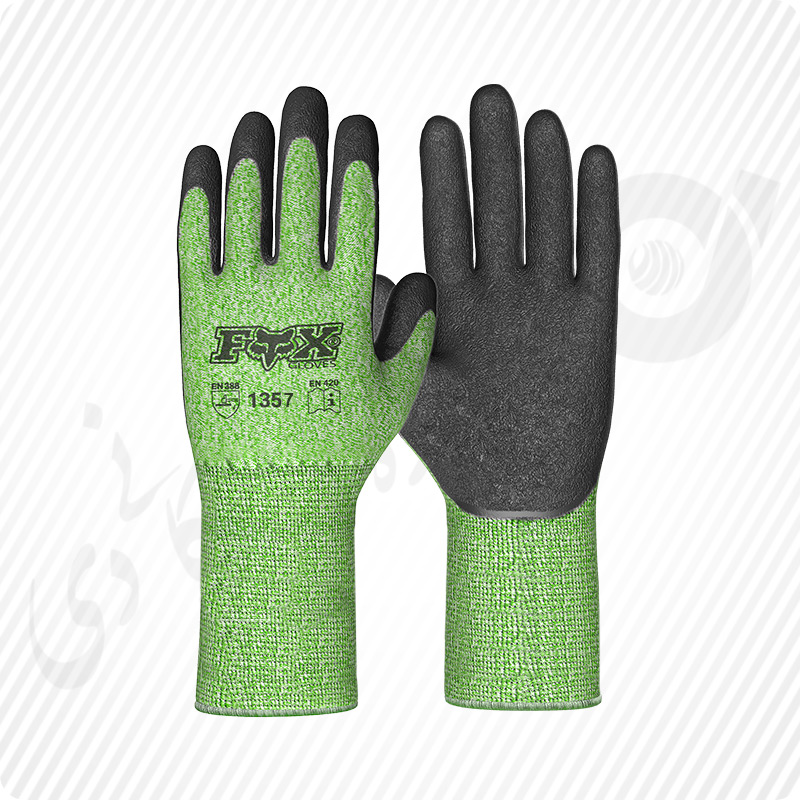 دستکش ضد برش واقعی، کف مواد لتکس-ساق بلند ( کد: 1357 )