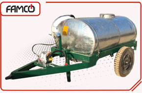 Sprayer behind the tractor