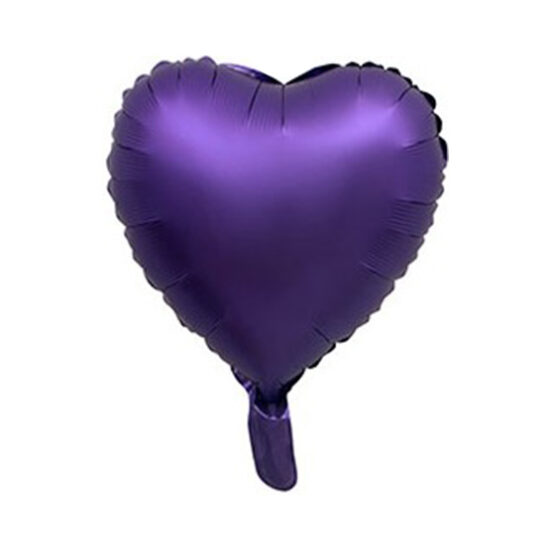 بادکنک فویلی قلب کروم بنفش