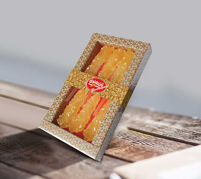 نی نبات زعفرانی 6 عددی