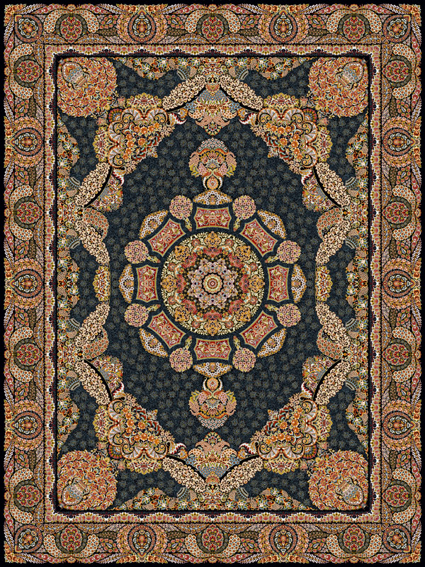 فرش 1000 شانه طرح سوسن