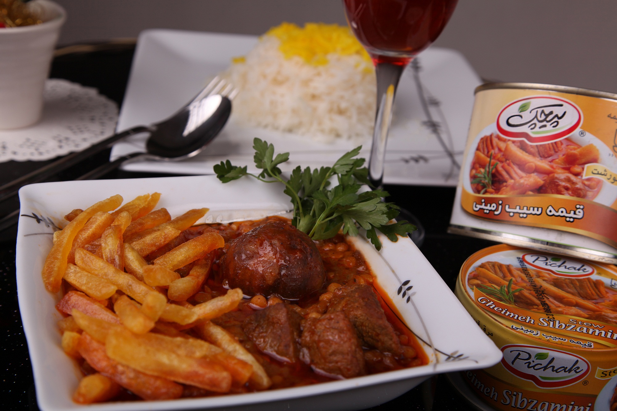 کنسرو خورش قیمه سیب زمینی