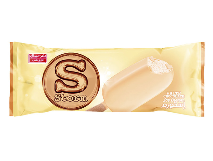 بستنی شیری وانیلی شکلات سفید