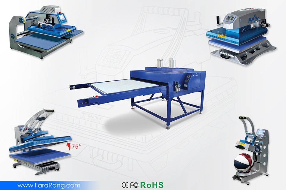 Flat surface heat presses