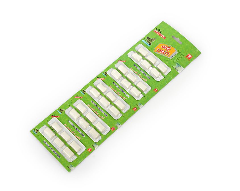 آدامس طبیعی بدون شکر بلیستری آویز 5 عددی