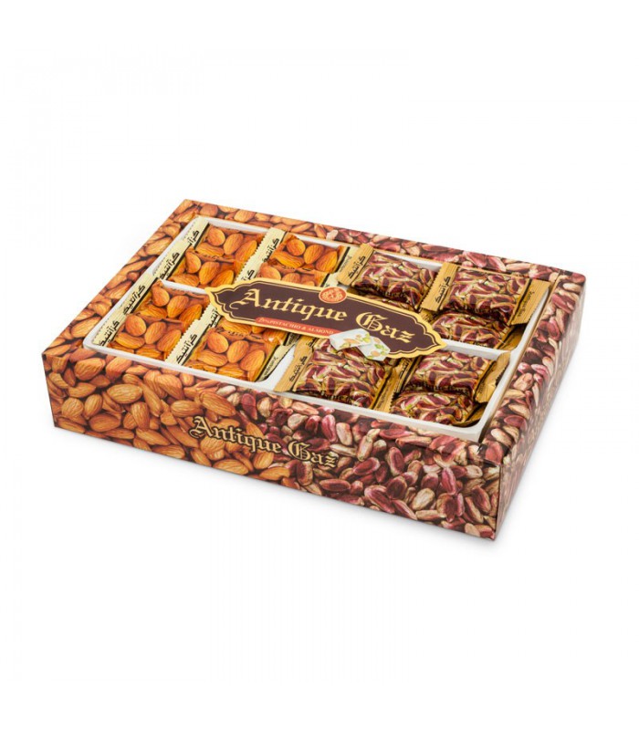 گز لقمه ای 25% مغز پسته و بادام 600 گرمی