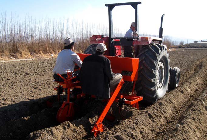 سیب زمینی کار دو ردیفه نیمه اتوماتیک مدل PS2