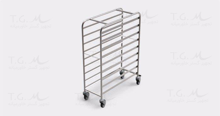 Tray carrying trolley
